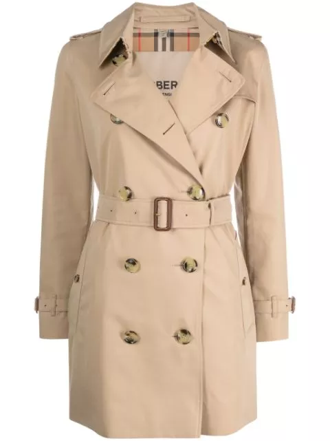 Burberry Short Kensington Heritage cotton trench coat Women 0113