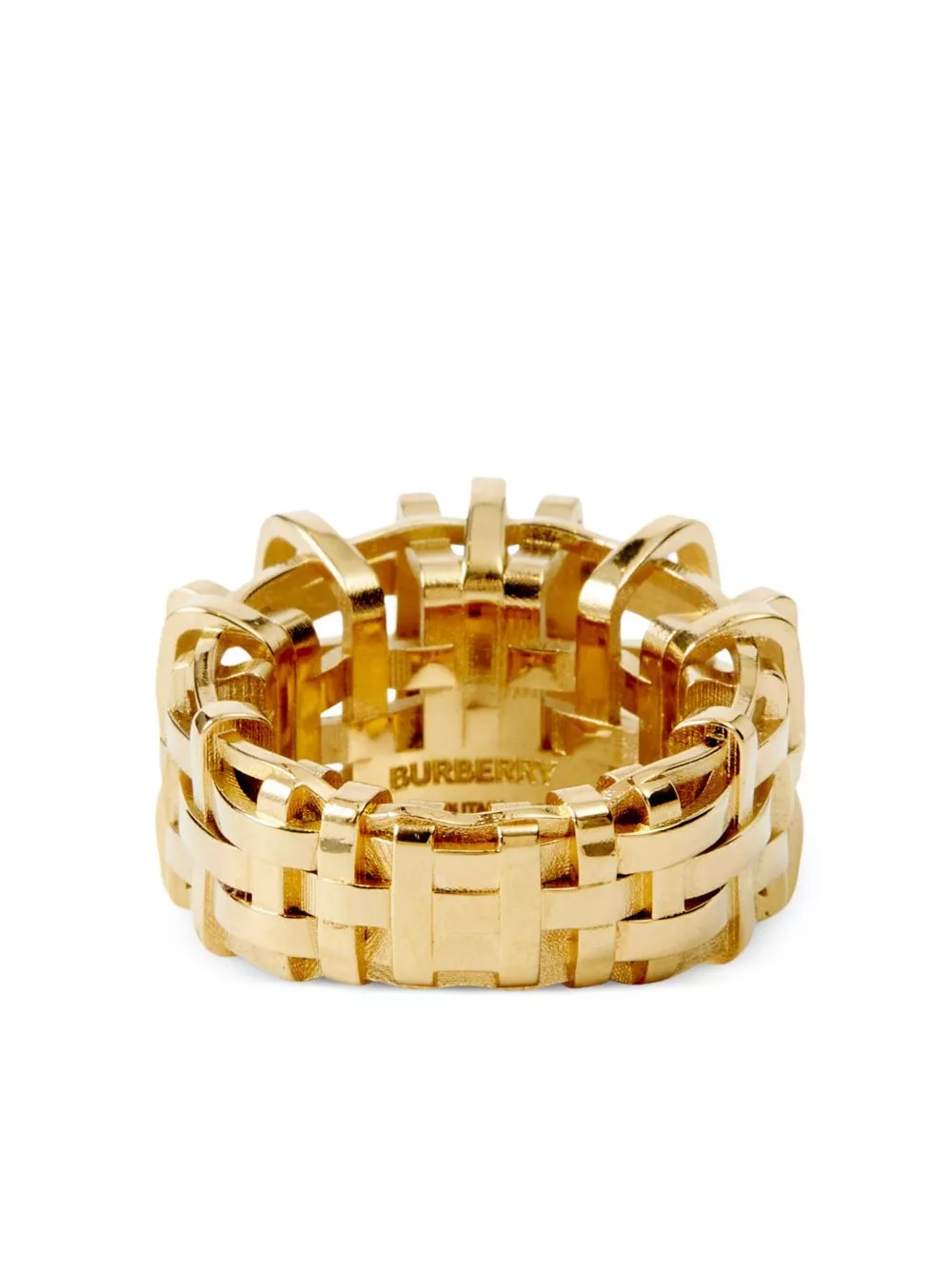 Affordable Burberry interwoven-design polished-finish ring Women 0113