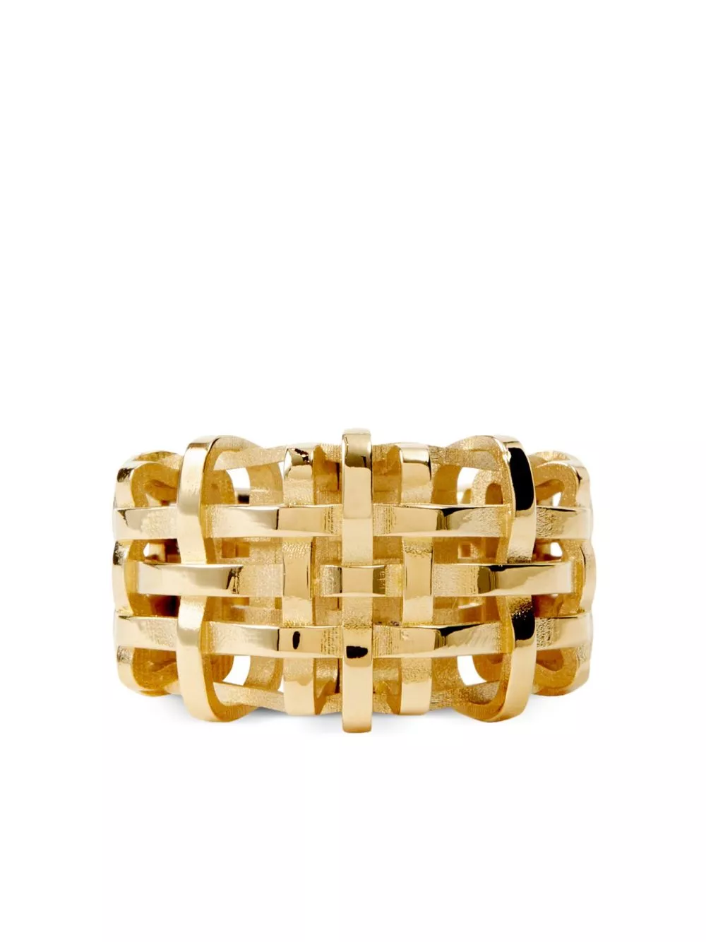 Affordable Burberry interwoven-design polished-finish ring Women 0113