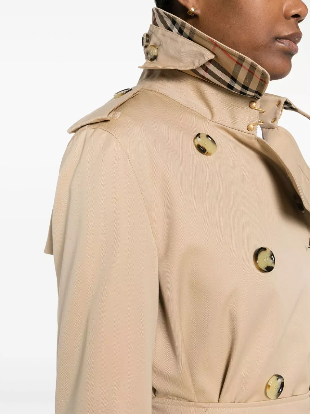 Affordable Burberry Short Kensington Heritage cotton trench coat Women 0113