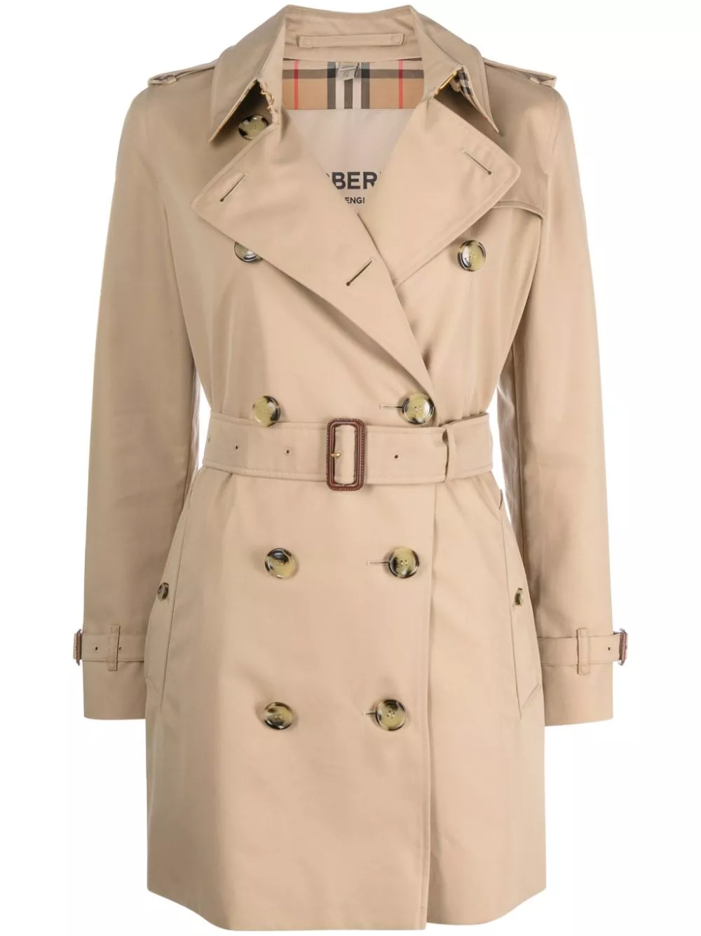 Affordable Burberry Short Kensington Heritage cotton trench coat Women 0113