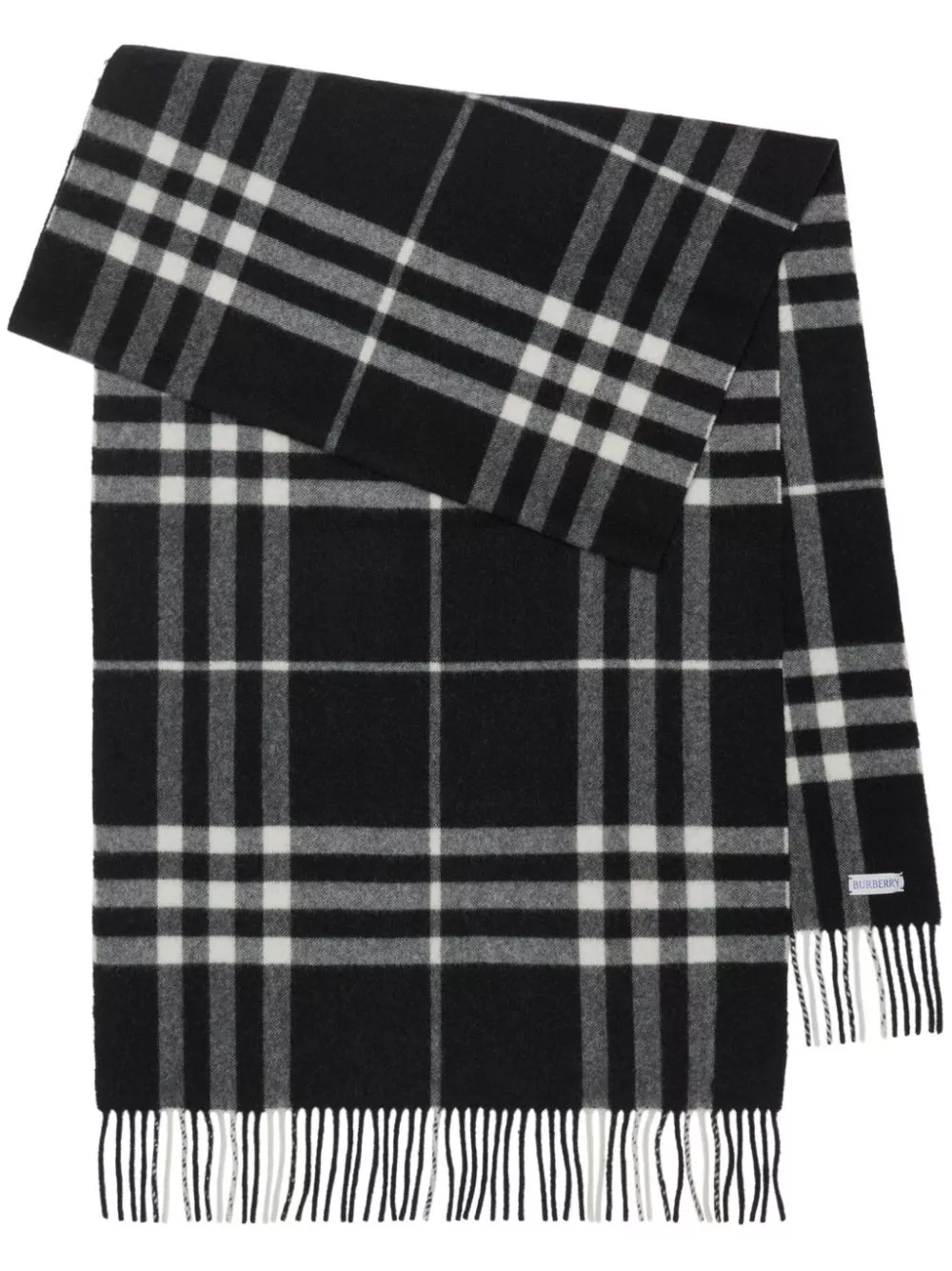 Affordable Burberry check-print fringed cashmere scarf Women 0118