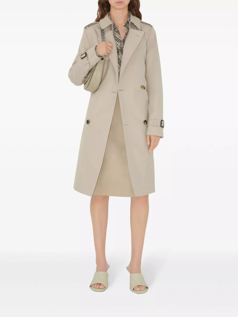 Cheap Burberry midi trench coat Women 0113