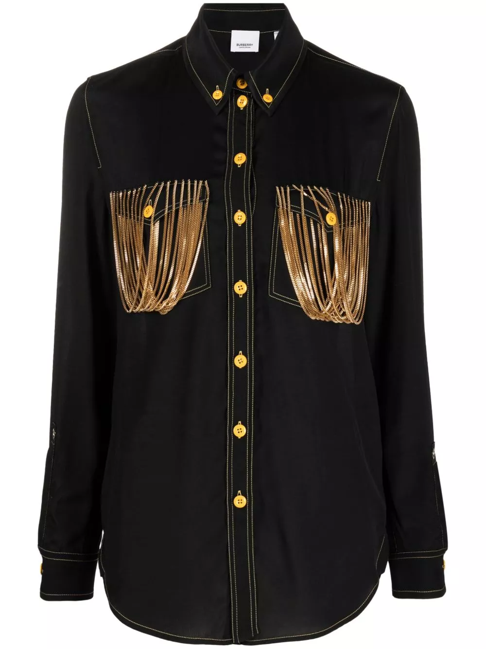 Affordable Burberry chain pocket detail shirt Women 0116