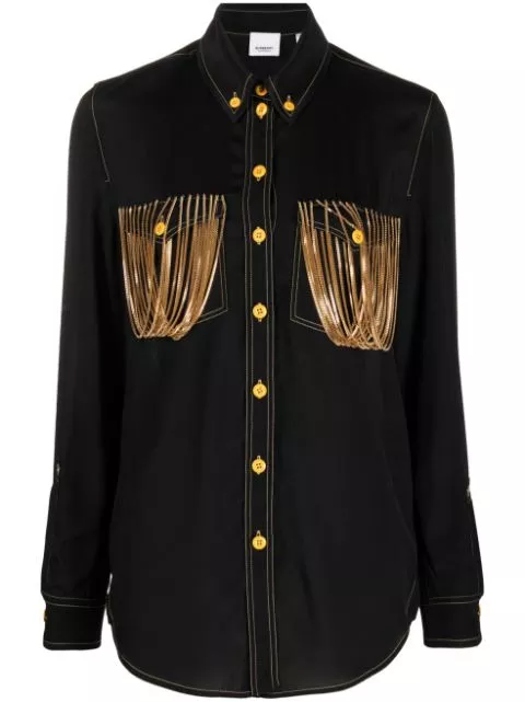 Burberry chain pocket detail shirt Women 0116