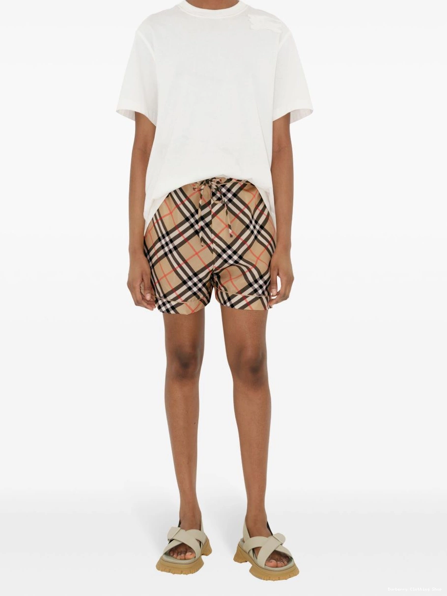 Affordable shorts check-print Burberry silk Women 0309