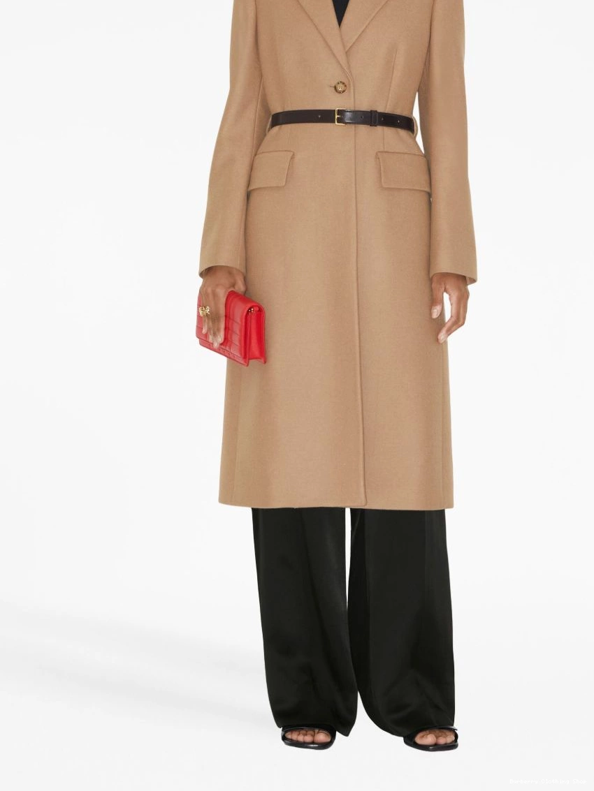 Affordable coat Women single-breasted belted Burberry 0308