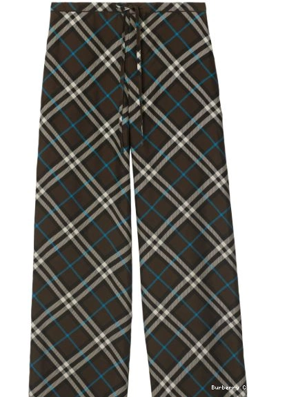 Affordable Women trousers Burberry check-pattern silk 0305