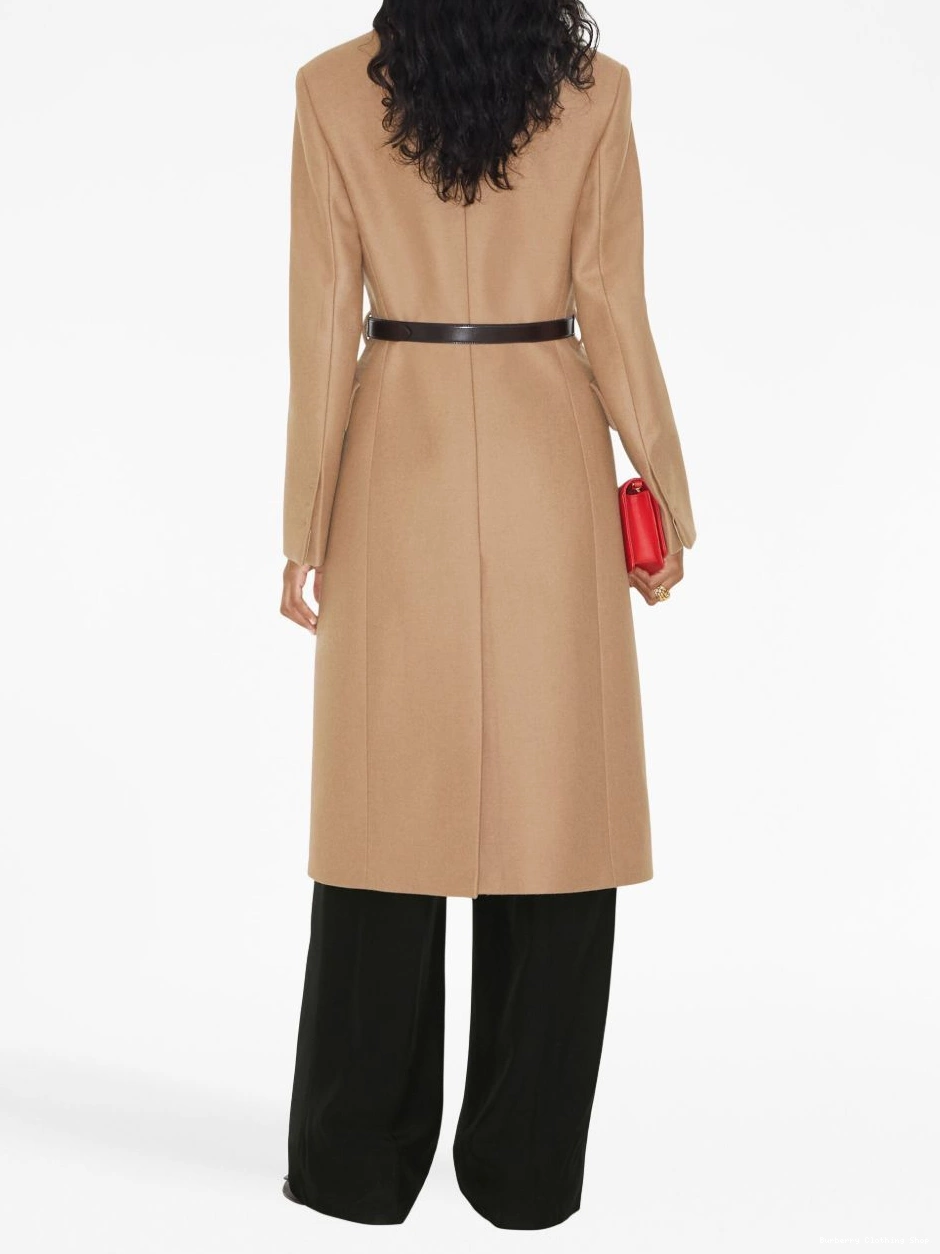 Affordable coat Women single-breasted belted Burberry 0308