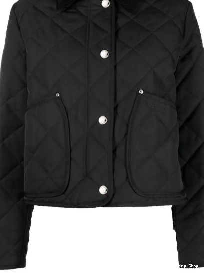 Cheap cropped jacket quilted corduroy-collar Women Burberry 0308