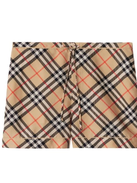 Affordable shorts check-print Burberry silk Women 0309