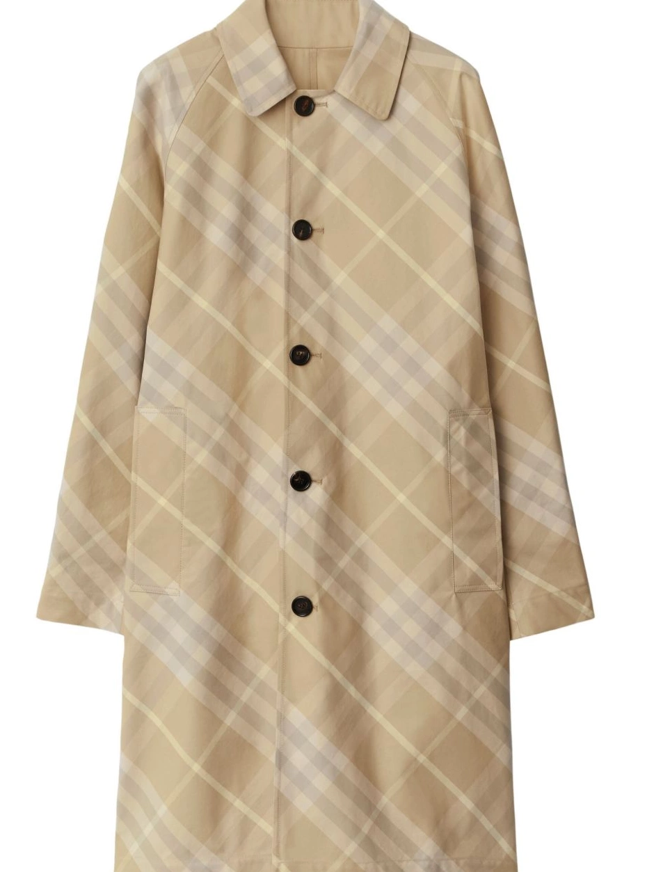 Cheap Burberry check-print Car reversible coat Women 0311