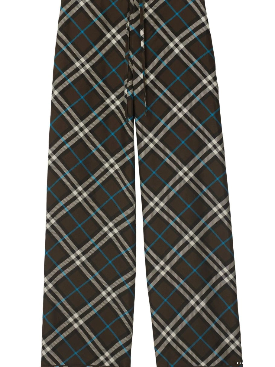 Affordable Women trousers Burberry check-pattern silk 0305