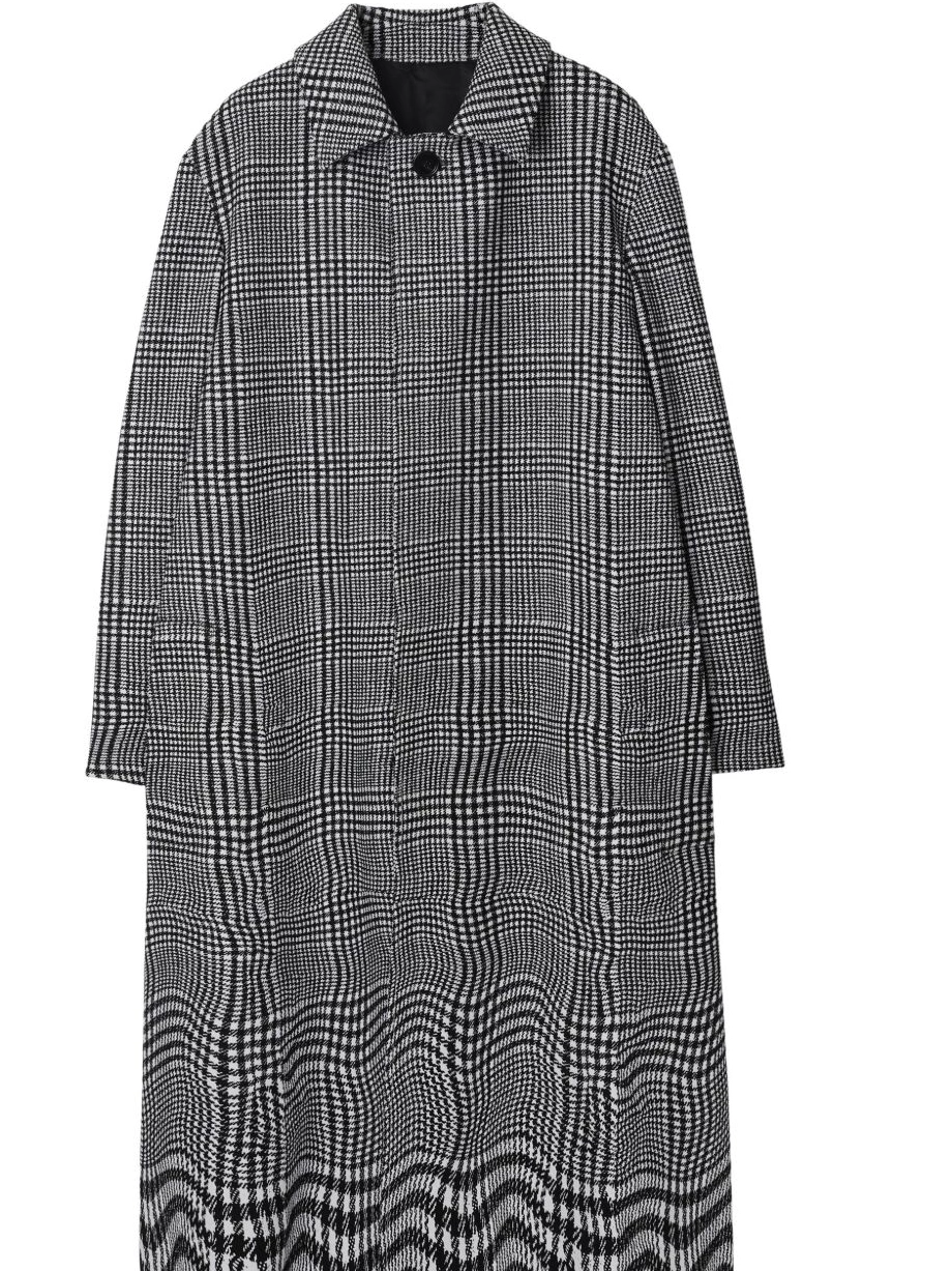 Cheap Burberry houndstooth-pattern Women warped coat 0309