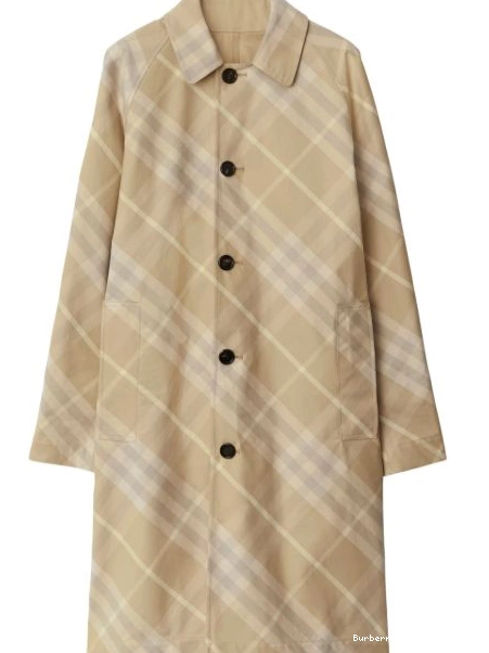 Cheap Burberry check-print Car reversible coat Women 0311